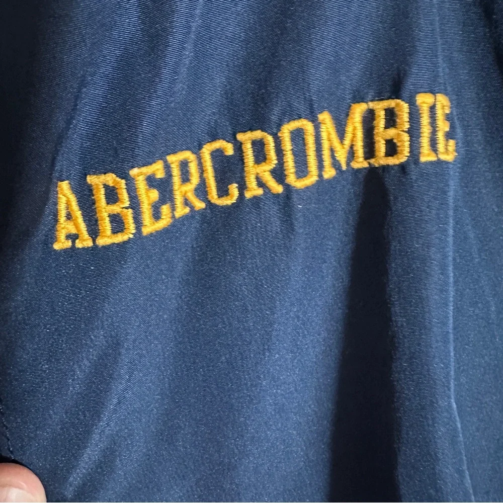 VTG EUC Abercrombie‎ & Fitch Navy Joggers with Yellow and White Stripes
